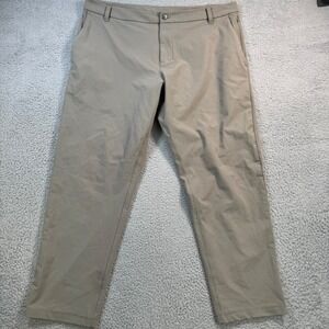 Lululemon ABC Pant Classic Fit Warpstreme Artifact Tan Khaki Mens 40x28 LM5A49S